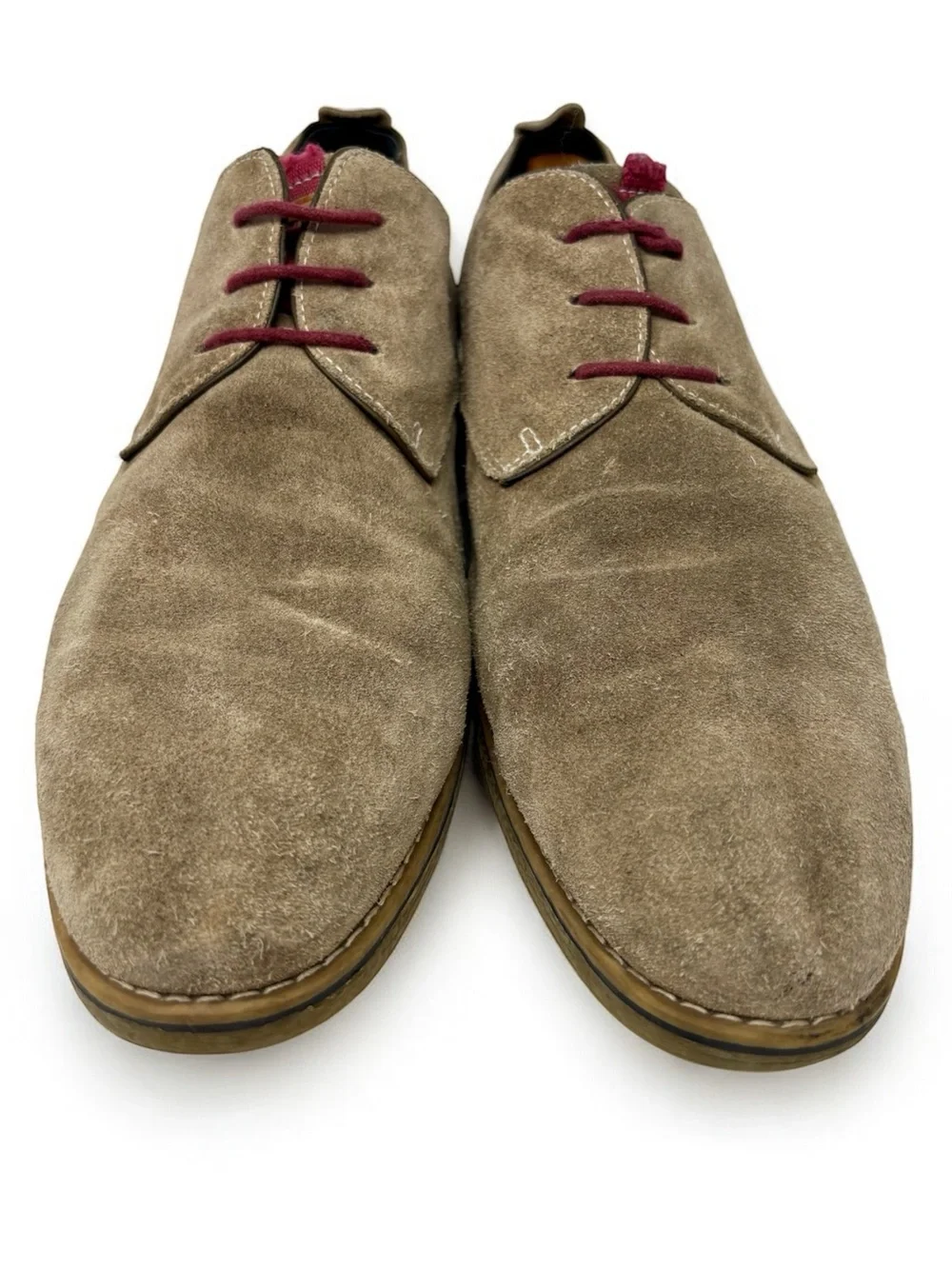 Pikolinos Lace Up Suede Oxfords Leather Gray Tan Office Business Casual Men’s 12